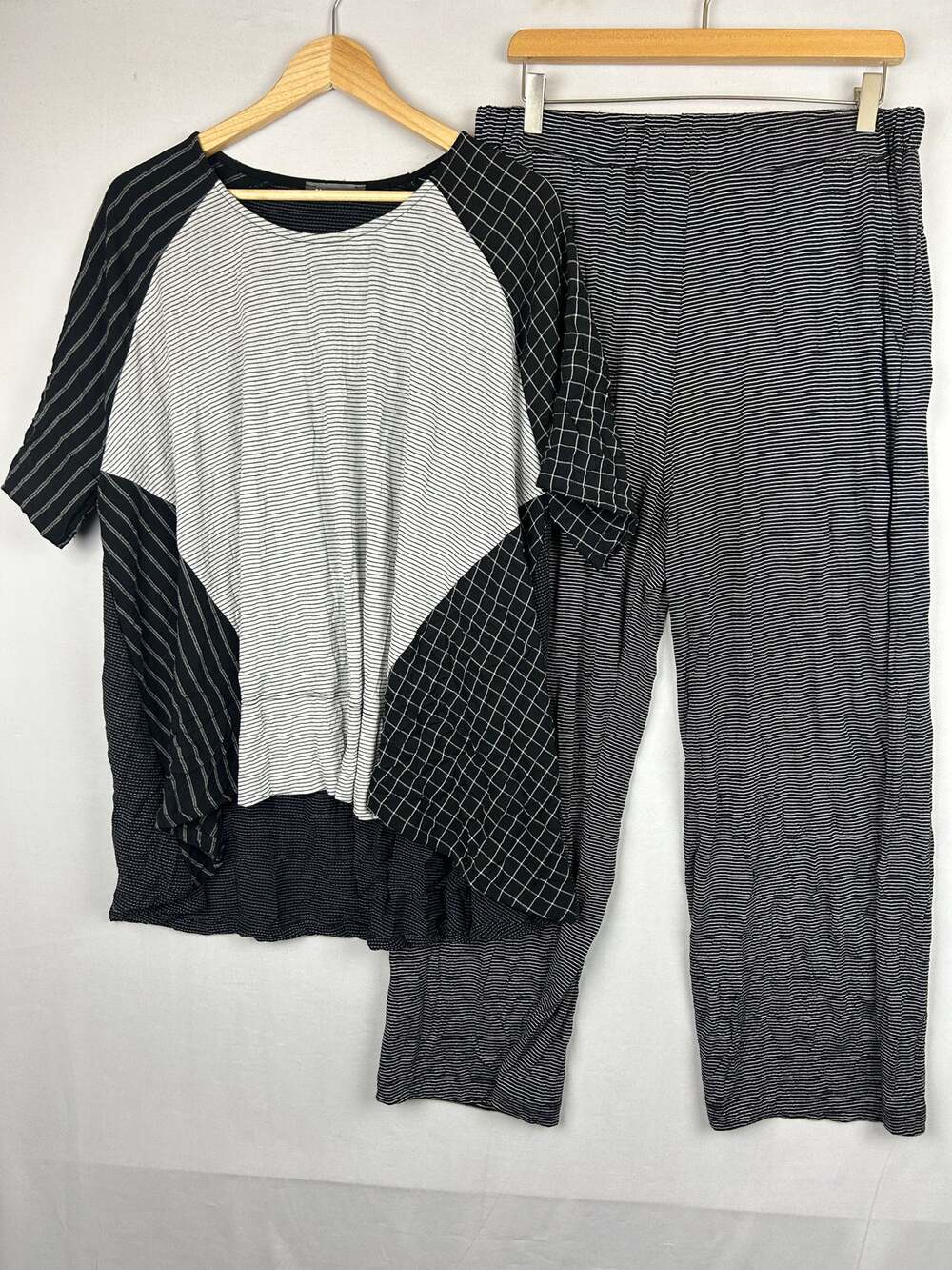 Alembika Outfit Striped Black White Top and Pants Women's Size M/4